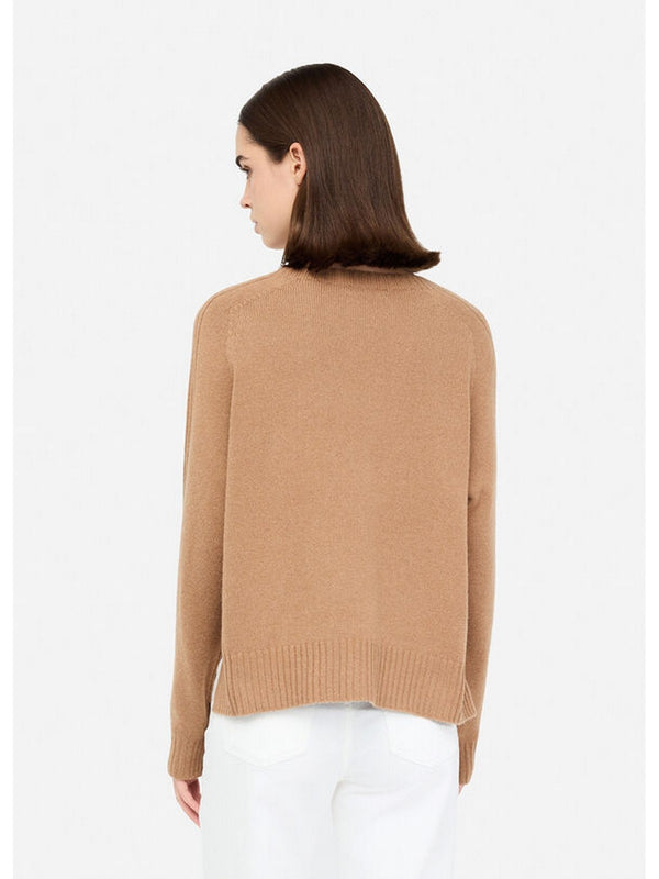 Maglie Donna Liu Jo - Maglia in misto lana con intarsi - Cammello