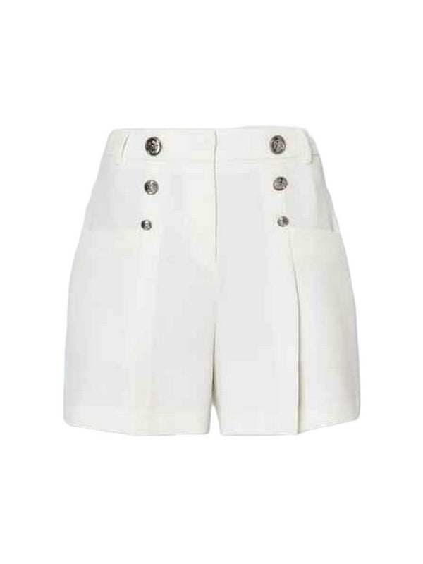 Pantaloncini Donna Liu Jo - Short stretch con bottoni - Bianco