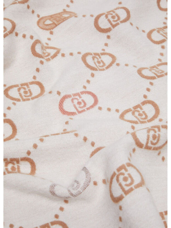 Stole Donna Liu Jo - Stola con logo jacquard - Bianco