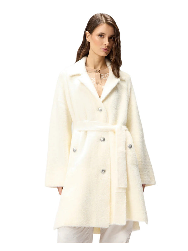 Cappotti Donna Pinko - Cappotto con cintura abbinata - Bianco