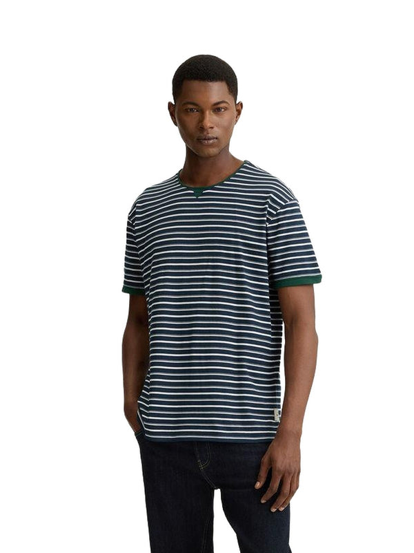 T-shirt Uomo LIU JO UOMO - T-shirt in piquet di cotone a righe - Blu