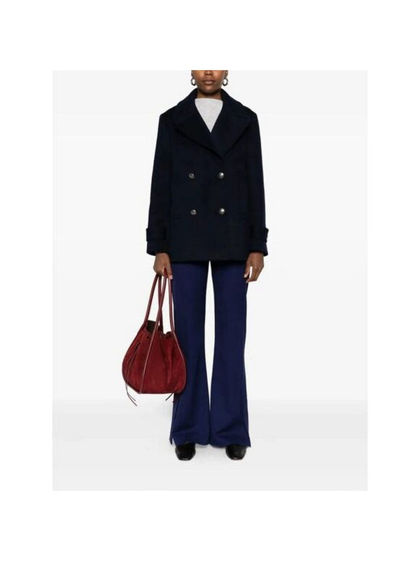 Pantaloni Donna Patrizia Pepe - Pantaloni flare con spacco - Blu