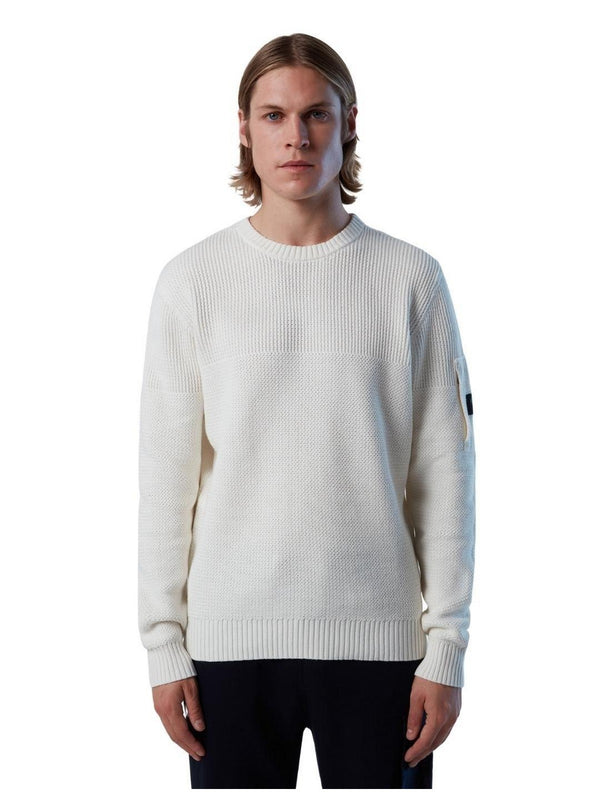 Maglioni Uomo North Sails - Maglione in lana e cotone - Bianco