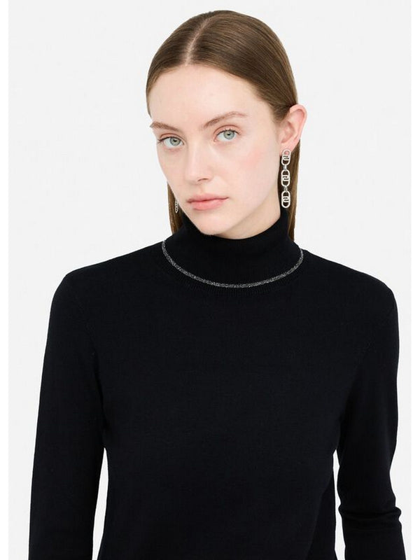Maglie Donna Liu Jo - Dolcevita con dettagli in lurex® - Nero