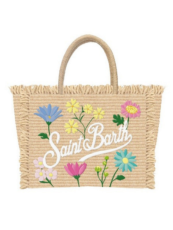 Borse a spalla Donna Mc2 Saint Barth - Borsa a spalla Vanity effetto paglia FLOWERY - Beige