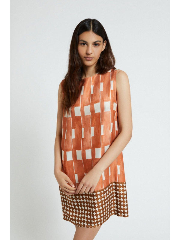 Vestiti casual Donna ottod'Ame - Abito corto in viscosa - Arancione