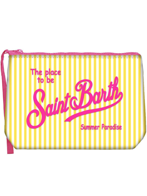 Pochette e Clutch Donna Mc2 Saint Barth - Pochette Aline in scuba con stampa a righe - Giallo