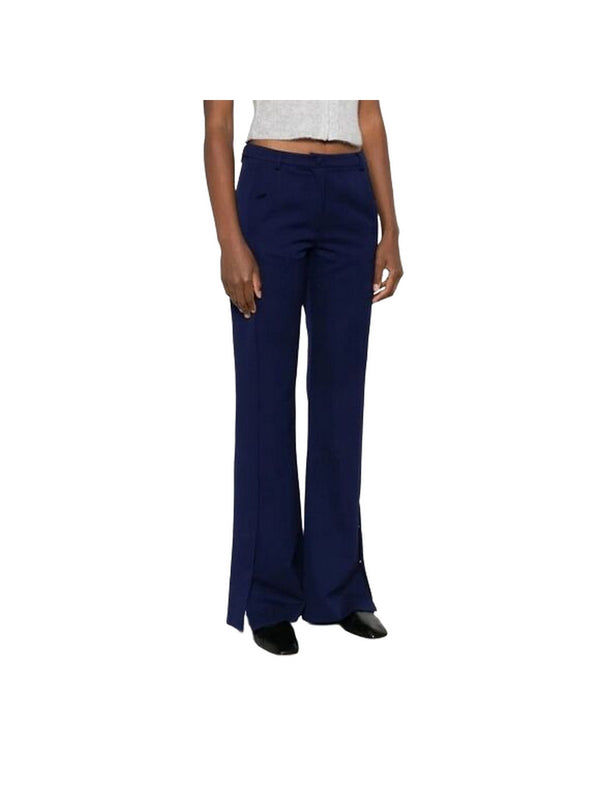 Pantaloni Donna Patrizia Pepe - Pantaloni flare con spacco - Blu