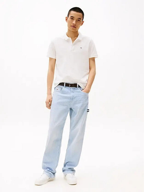 Polo Uomo Tommy Hilfiger - Polo slim fit con bandierina - Bianco