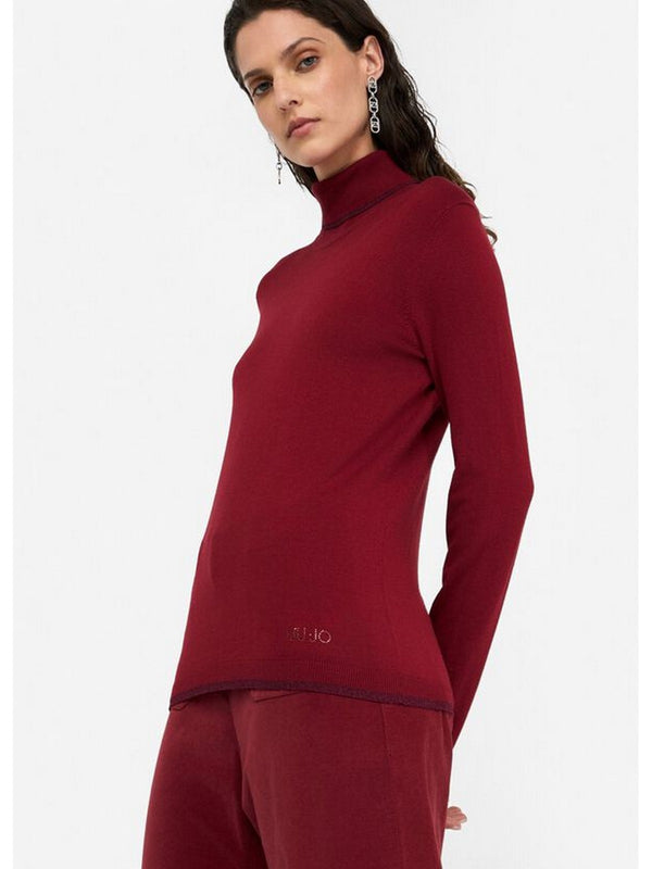 Maglie Donna Liu Jo - Dolcevita con dettagli in lurex® - Rosso