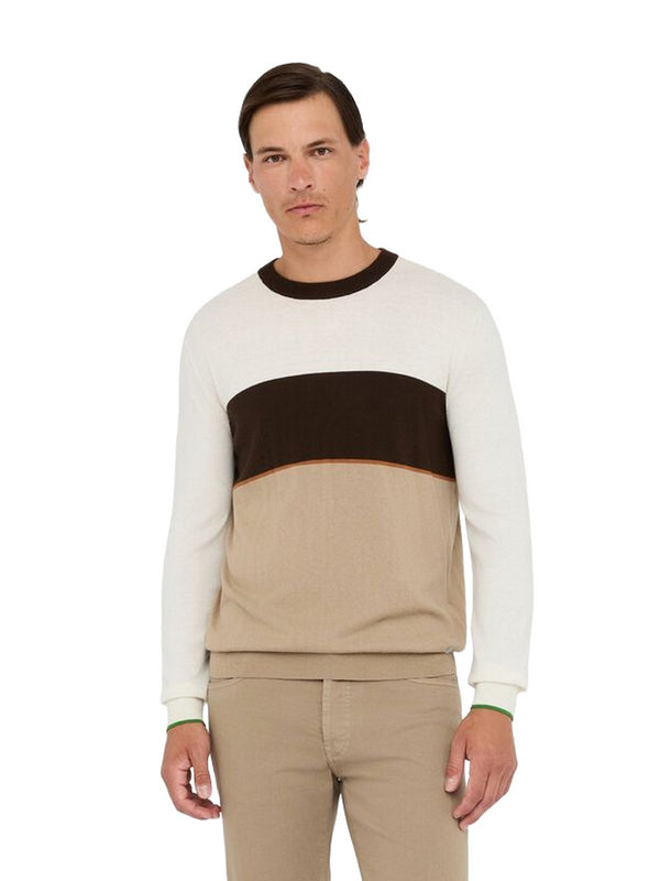 Maglioni Uomo LIU JO UOMO - Maglia in cotone e seta - Bianco
