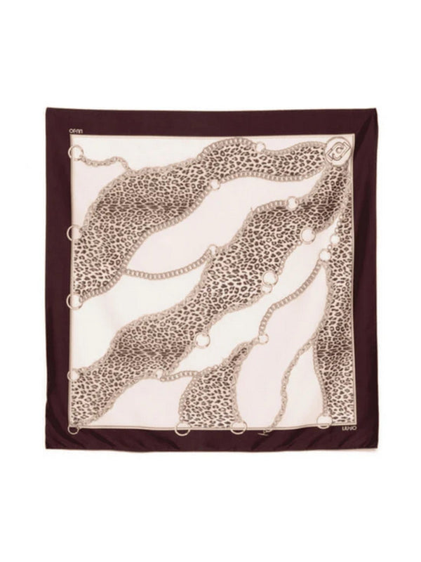 Foulard Donna Liu Jo - Foulard Mix Print 90 - Beige
