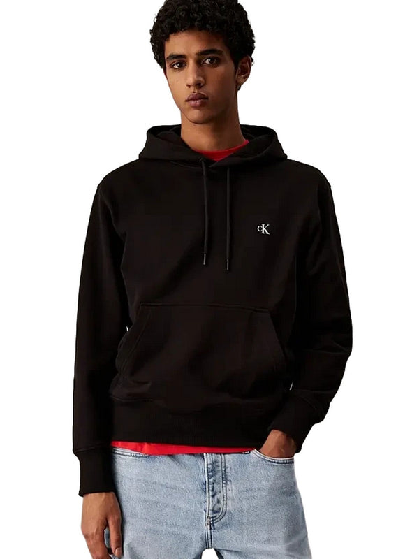 Felpe con cappuccio Uomo Calvin Klein - Felpa con cappuccio con logo e grafica sul retro - Nero