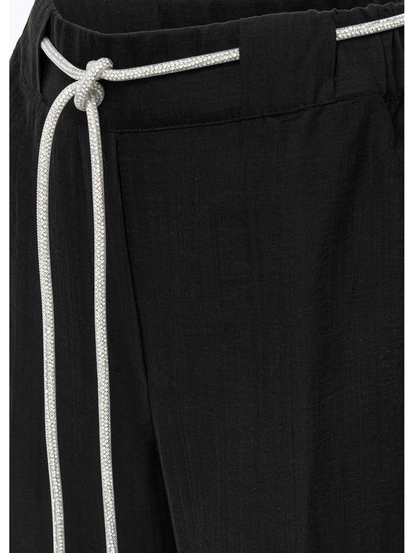 Pantaloni Donna Blugirl - Pantaloni A Palazzo In Tencel - Nero