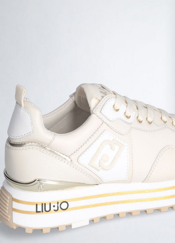 Sneaker Donna LIU JO SHOES - Sneakers platform in pelle - Avorio