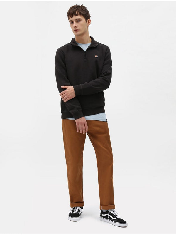 Felpe senza cappuccio Uomo Dickies - Felpa Oakport con zip corta - Nero