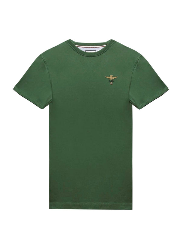 T-shirt Uomo Aeronautica Militare - T-shirt girocollo basica in cotone - Verde