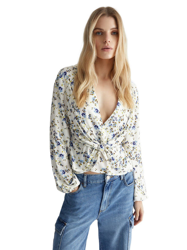 Bluse Donna Liu Jo - Blusa floreale - Bianco