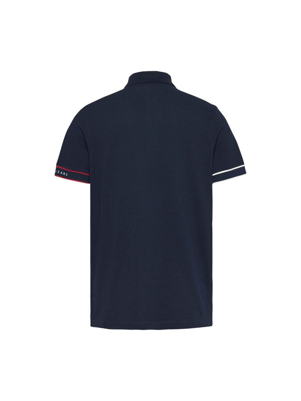 Polo Uomo Tommy Hilfiger - Polo Slim Flag Cuff - Blu