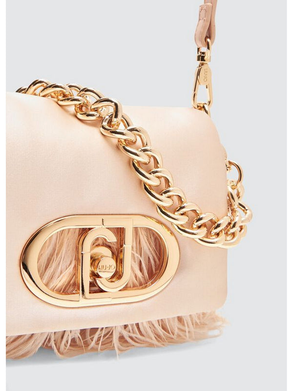 Borse a tracolla Donna Liu Jo - Borsa piccola LaPuffy con piume - Cipria