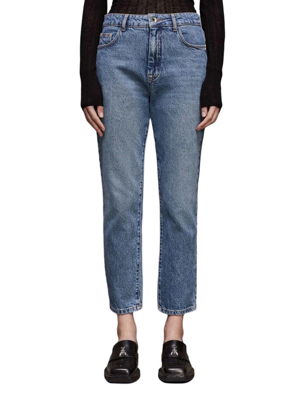Jeans Donna Patrizia Pepe - Jeans a sigaretta a vita alta - Azzurro