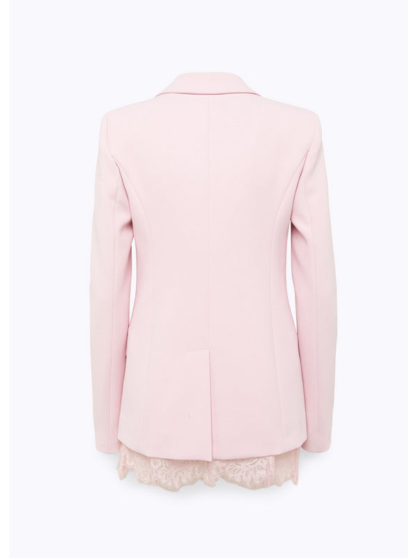 Giacche Donna Blugirl - Giacca Blazer In Crêpe Con Top In Pizzo - Rosa