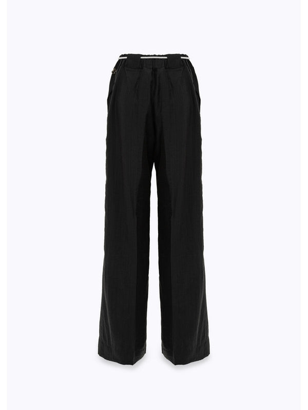 Pantaloni Donna Blugirl - Pantaloni A Palazzo In Tencel - Nero