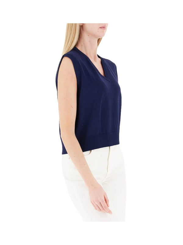 Maglie Donna Patrizia Pepe - Gilet Scollo a V - Blu