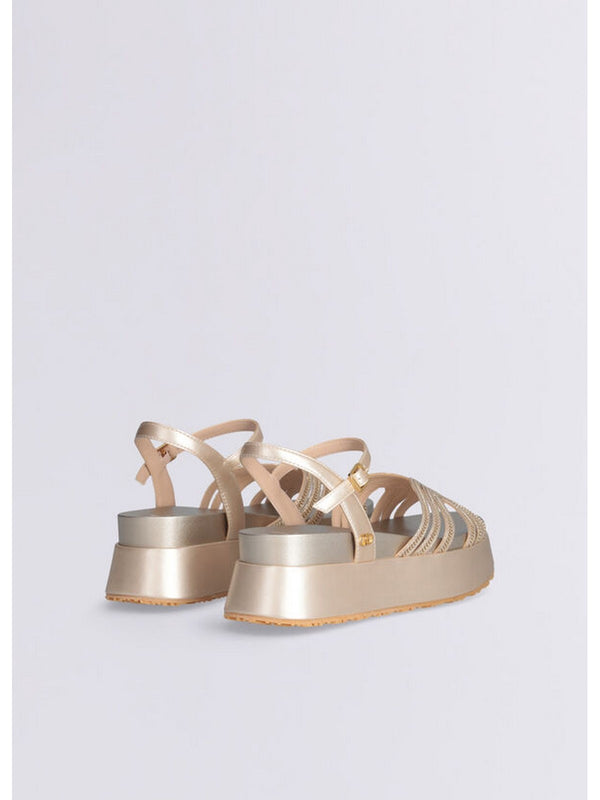 Sandali Donna LIU JO SHOES - Sandali platform con dettaglio chain - Oro