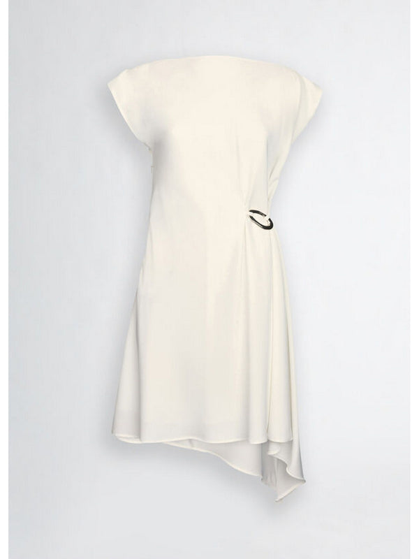 Vestiti casual Donna Liu Jo - Abito corto con drappeggio - Bianco