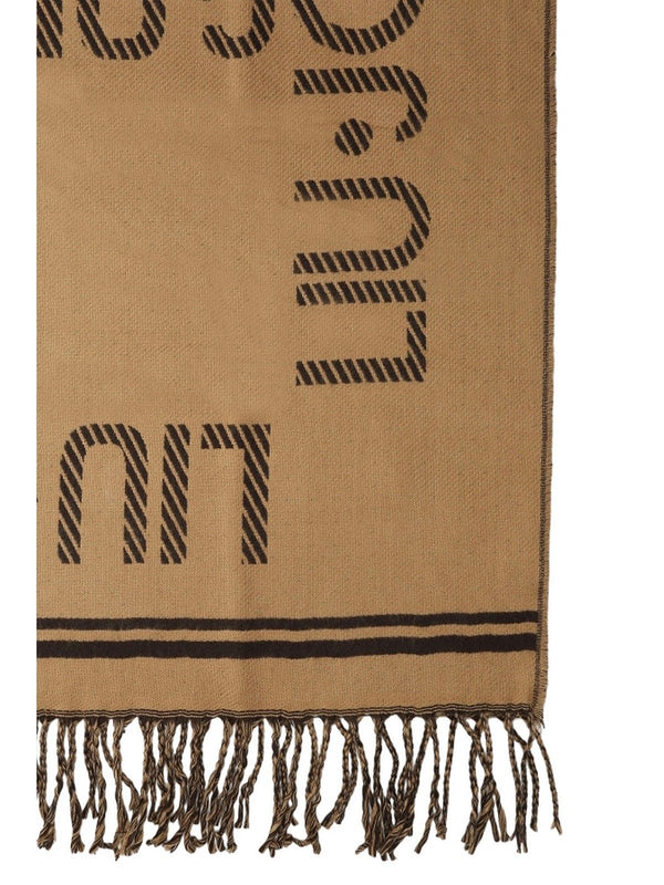 Stole Donna Liu Jo - Stola con logo jacquard - Cammello
