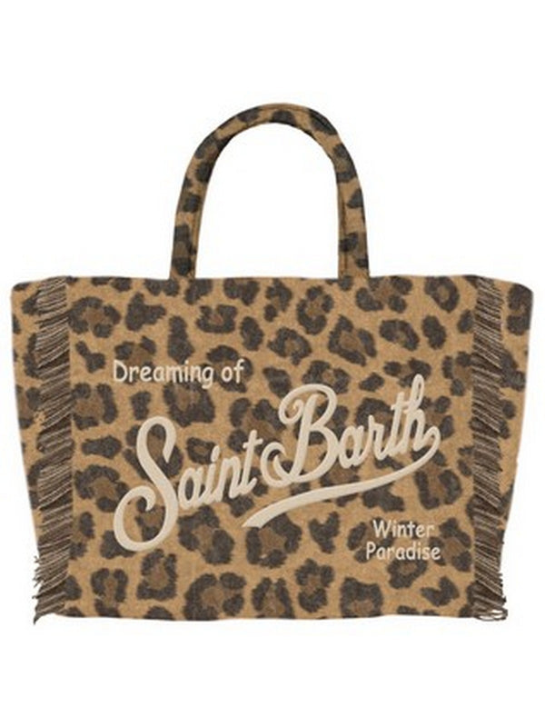 Borse a mano Donna Mc2 Saint Barth - BORSA Colette Felt in misto lana leopardata - Marrone