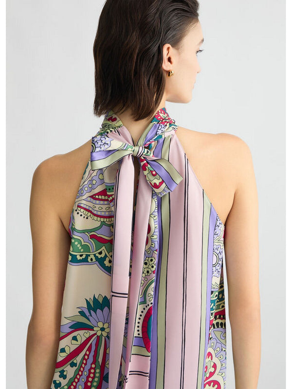 Canotte e top Donna Liu Jo - Top in raso stampato - Multicolore