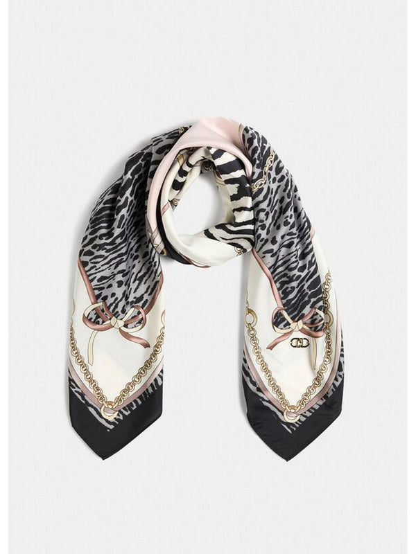 Foulard Donna Liu Jo - Foulard Mix Print 90 - Nero