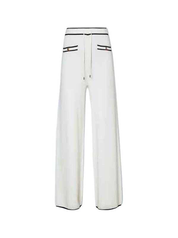 Pantaloni Donna Liu Jo - Pantaloni in maglia di misto seta - Bianco