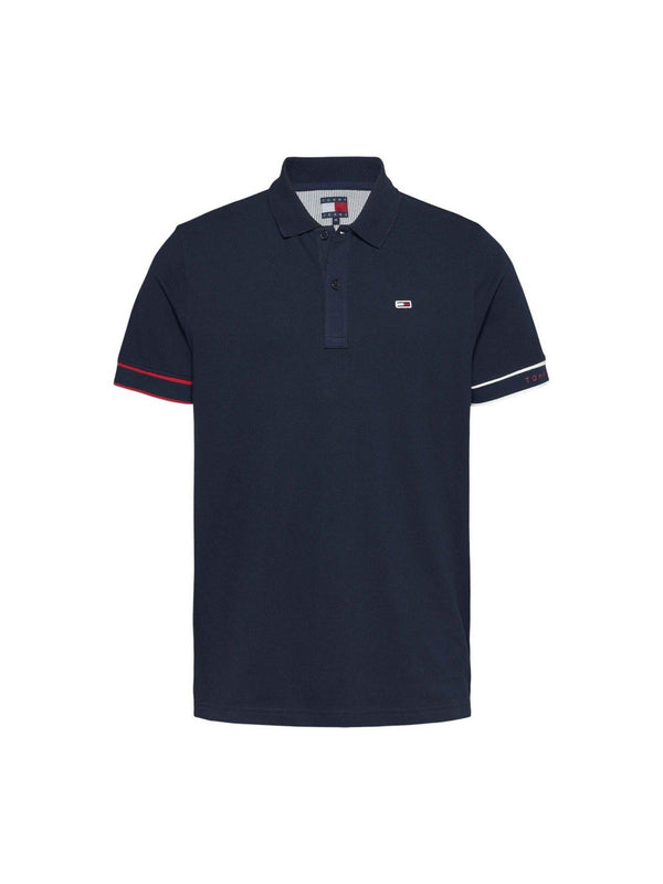 Polo Uomo Tommy Hilfiger - Polo Slim Flag Cuff - Blu