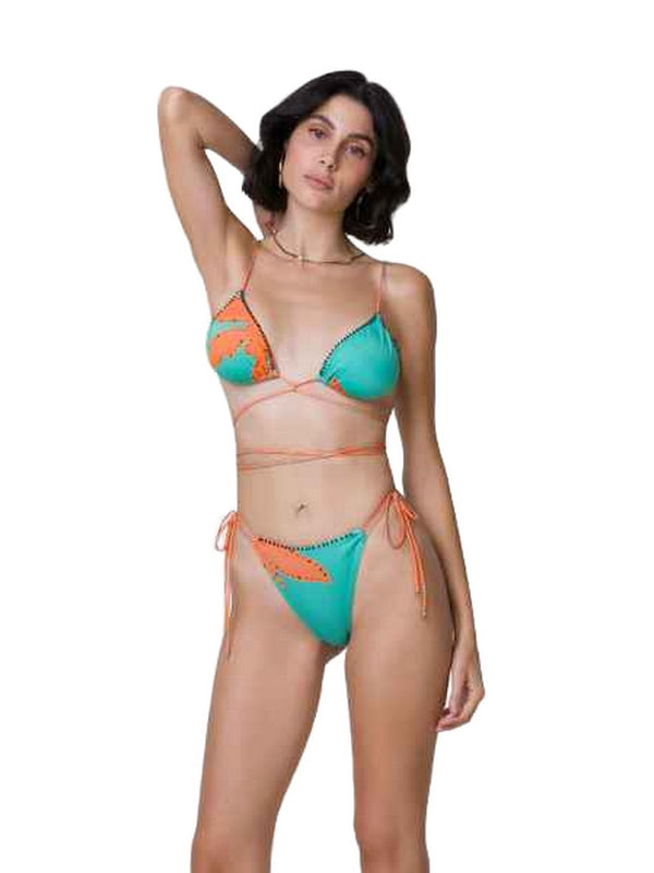 Coordinati Donna Me Fui - Bikini Triangolo E Slip Brasiliano Regolabile Exot - Arancione