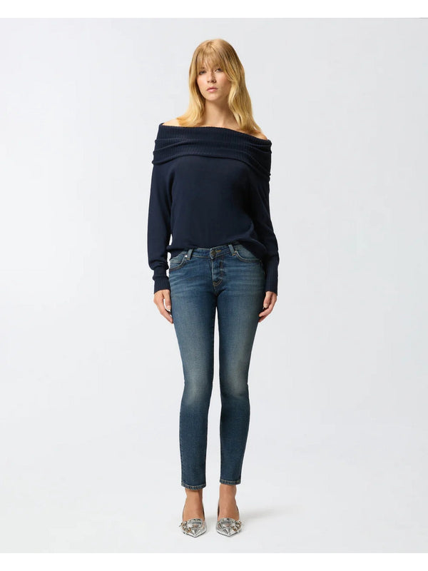 Maglie Donna Pinko - Maglia a maniche lunghe con spalle scoperte - Nero