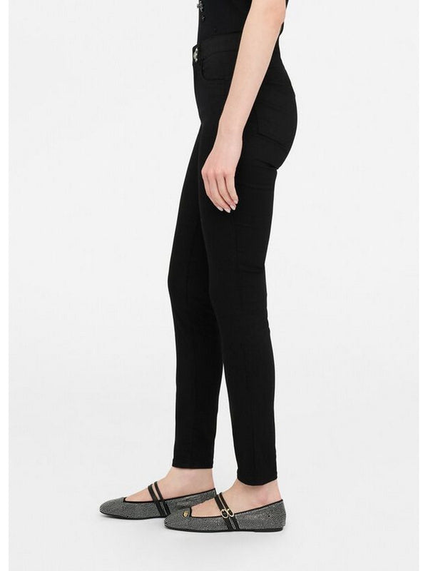 Pantaloni Donna Liu Jo - Pantaloni skinny con pietre gioiello - Nero