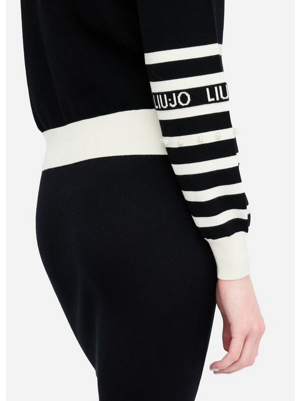Maglie Donna Liu Jo - Cardigan a righe - Nero
