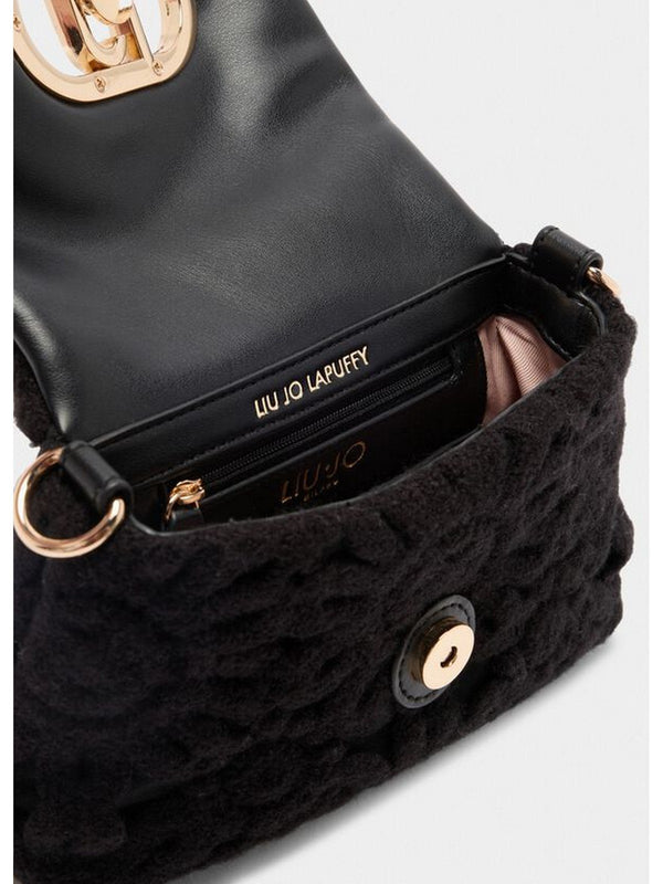 Borse a tracolla Donna Liu Jo - Borsa LaPuffy piccola con ricamo - Nero