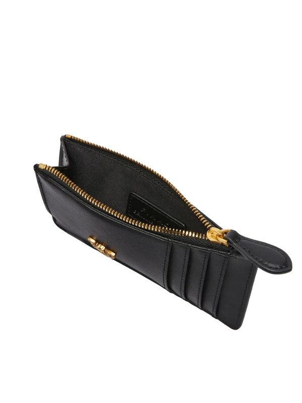 Porta carte di credito Donna Pinko - Porta carte con zip AIRONE - Nero