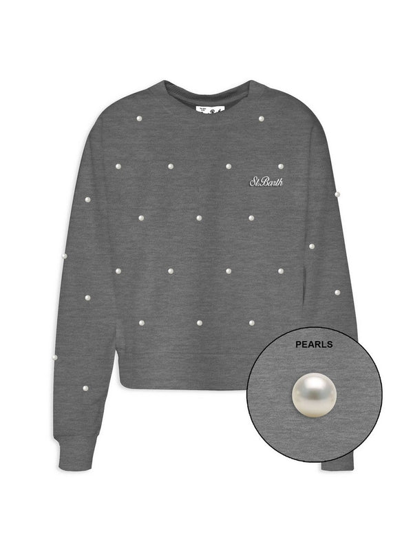 Maglie Donna Mc2 Saint Barth - Maglia Casey W All Over Pearls - Grigio