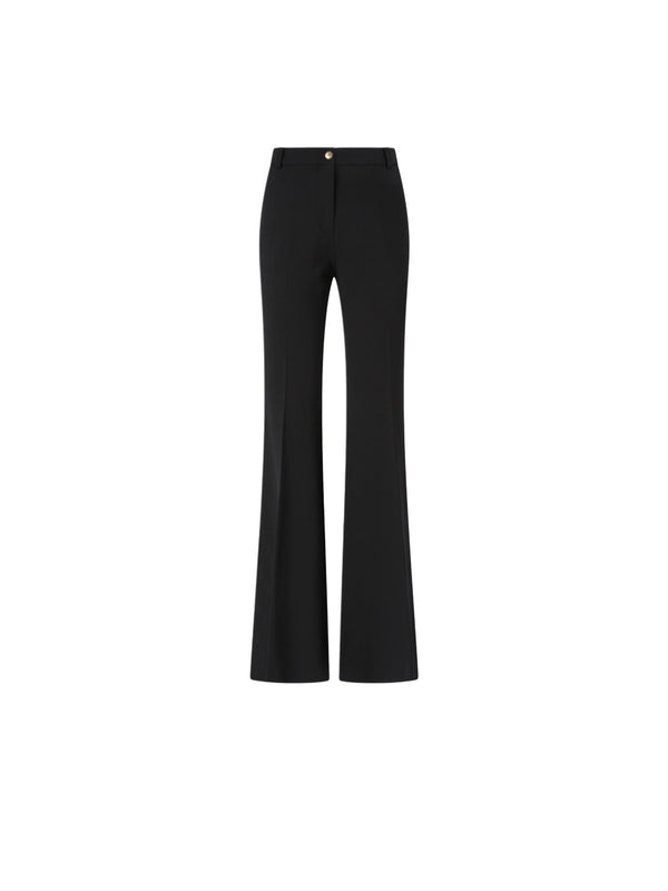 Pantaloni Donna Pinko - Pantaloni flare-fit in punto stoffa - Nero
