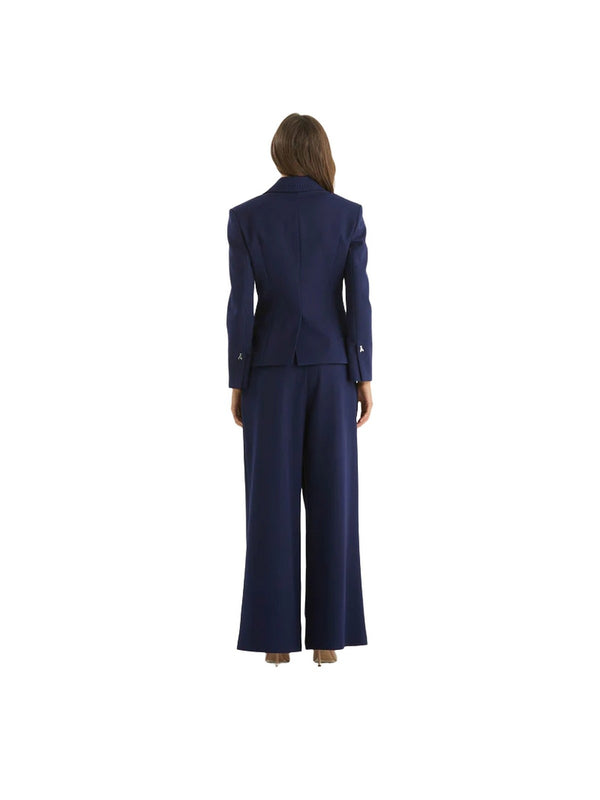 Giacche Donna Patrizia Pepe - Blazer asimmetrica in gabardina - Blu