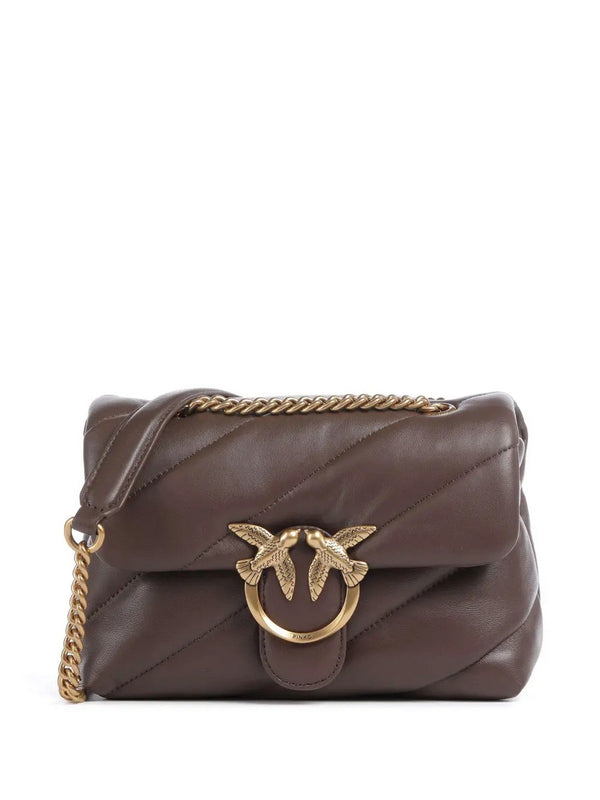 Borse a tracolla Donna Pinko - Mini Love Bag Puff Maxi Quilt - Marrone