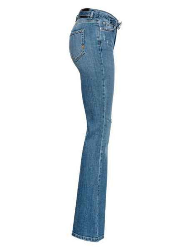 Jeans Donna Pinko - Jeans Flora svasati a vita media - Denim