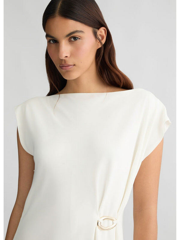 Vestiti casual Donna Liu Jo - Abito corto con drappeggio - Bianco