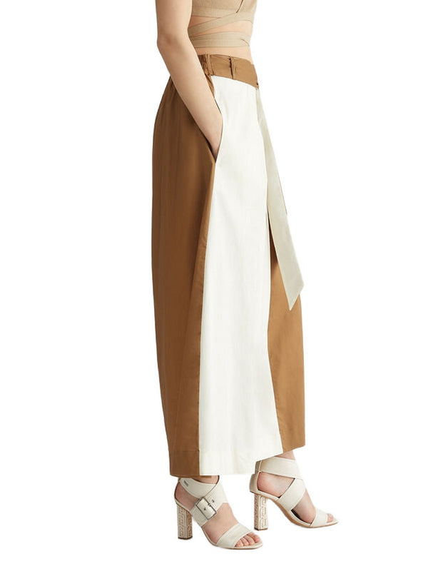 Gonne casual Donna Liu Jo - Gonna lunga bicolor - Beige