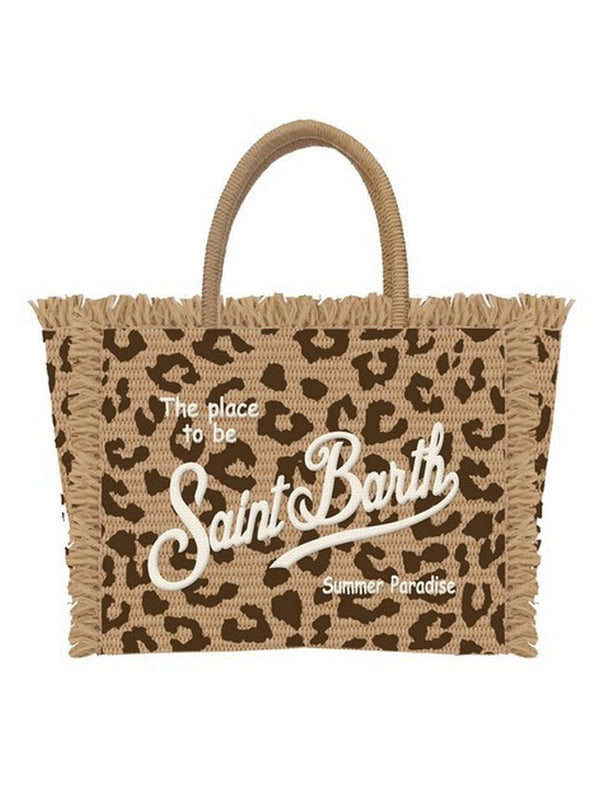 Borse a mano Donna Mc2 Saint Barth - Borsa SAINT BARTH COLETTE STRAW - Leopard 001 - Marrone